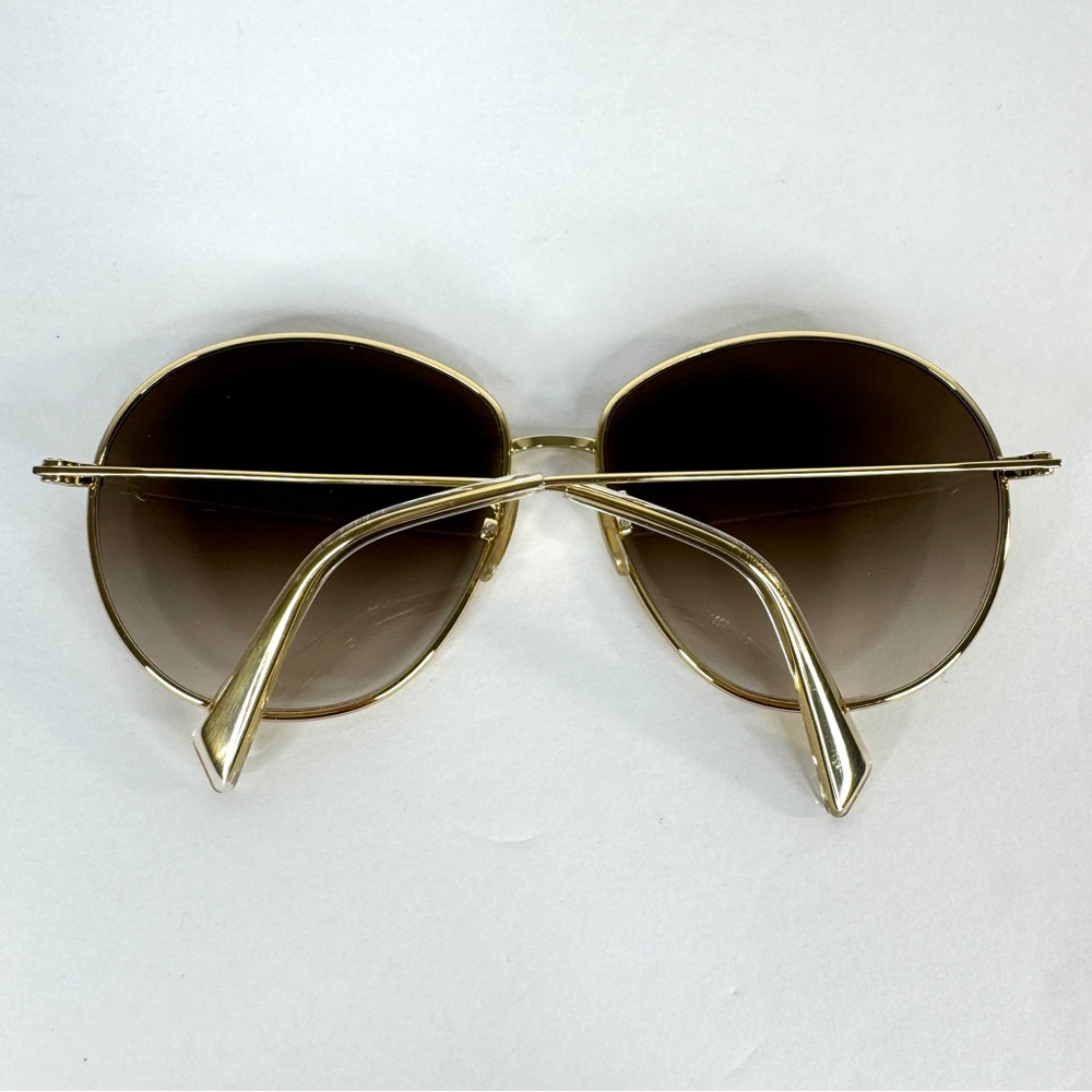 CELINE 61MM Oval Sunglasses NEW Gold Smoke Made in Italy - Picture 11 of 15
